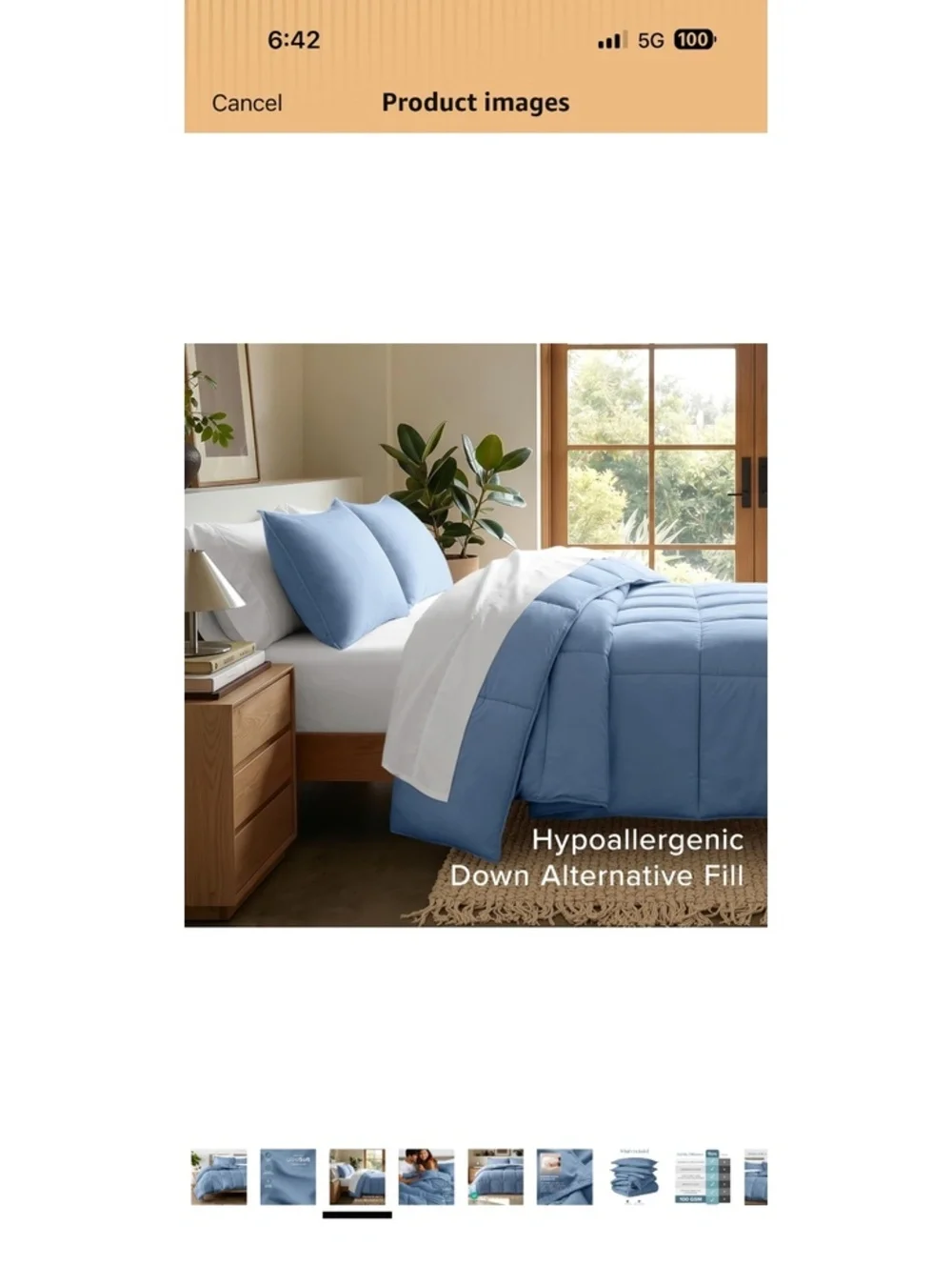 Bare Home Oversized King Size Comforter Set in Coronet Blue
